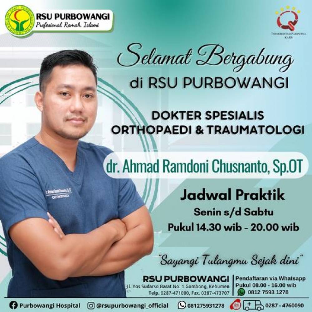 Selamat bertugas dr. Ahmad Ramdoni Chusnanto, Sp.OT (TN 16)