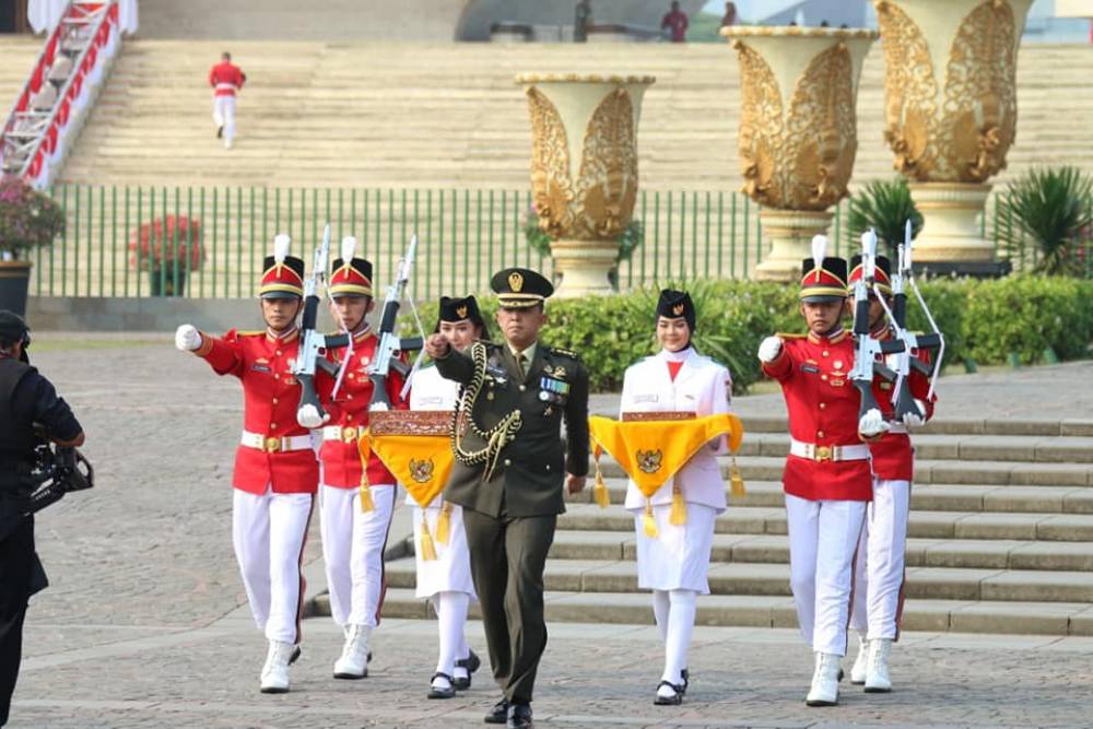 Kolonel Inf Rudy Saladin (TN 2), Pimpin Awali Prosesi Upacara Peringatan HUT Ke 74 RI
