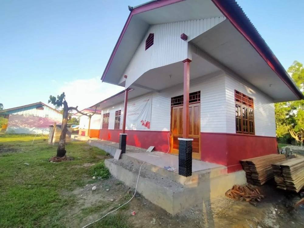 Asrama putra di SDN Muko, Desa Yaro, Nabire, Papua kerjasama Bosch Indonesia dan Yayasan Tunas Bakti Nusantara