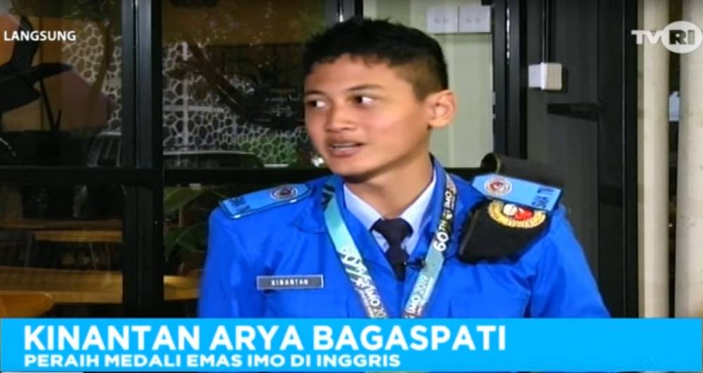 Kinantan Arya Bagaspati (TN 27), Gold Medalist Olimpiade Matematika - Semangat Pagi Indonesia - TVRI