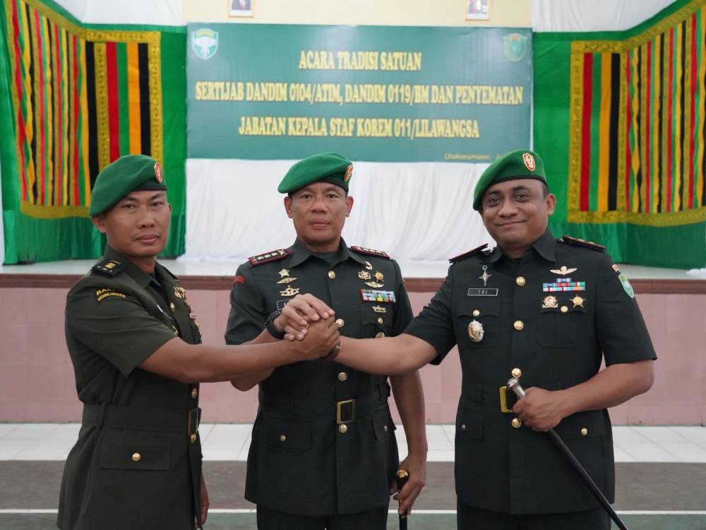 Letkol Inf Tri Purwanto (TN 8) Jabat Dandim 0104/Aceh Timur