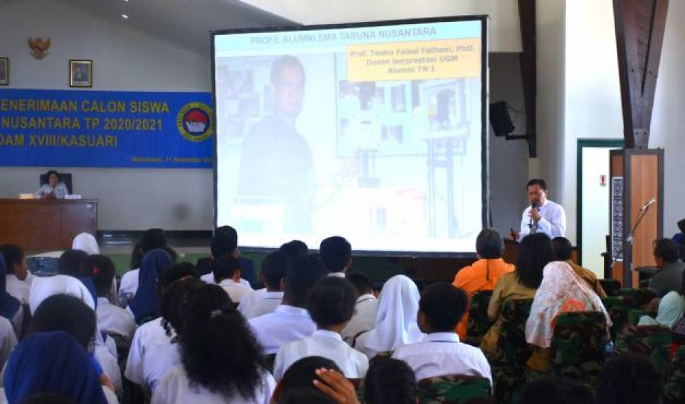 Tim Sosialisasi Penerimaan Calon Siswa SMA Taruna Nusantara Sambangi Kodam XVIII/Kasuari