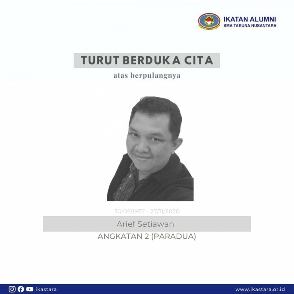 Berita Duka : Arief Setyawan (TN 2)