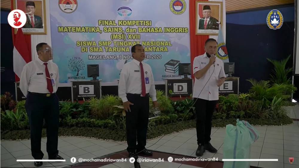 Ketua Umum PSSI, Komjenpol (Purn.) Dr. H. Iriawan, SH. mengunjungi Kampus SMA Taruna Nusantara