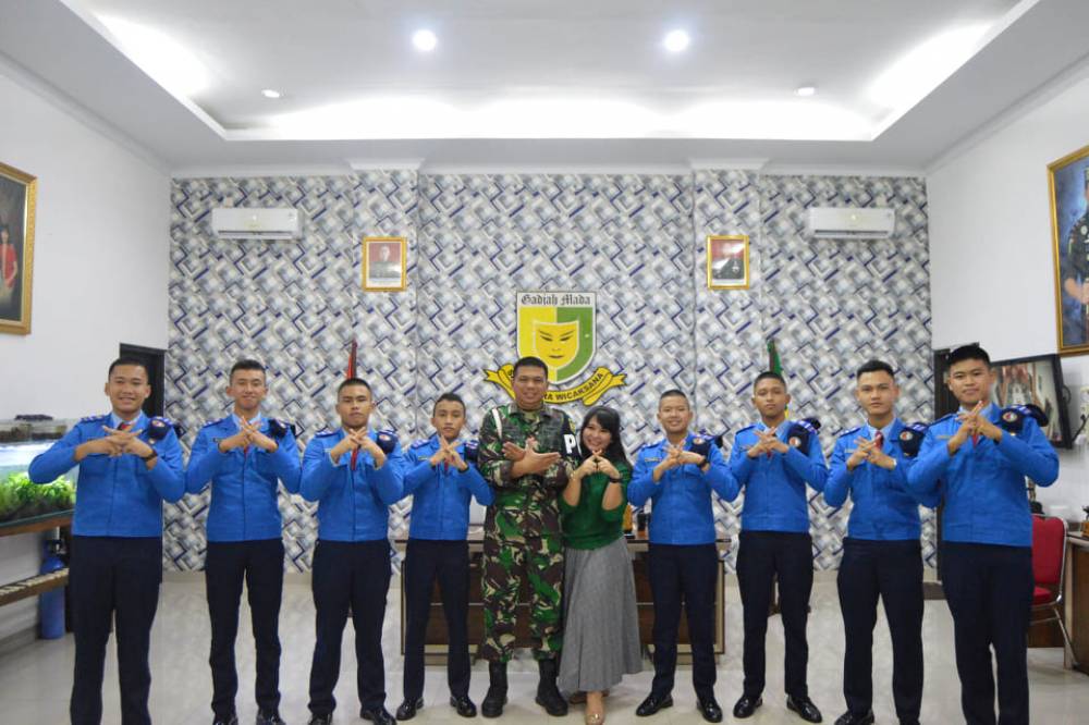 Dandenpom II/3 Lampung Terima Audiensi Siswa SMA Taruna Nusantara Magelang